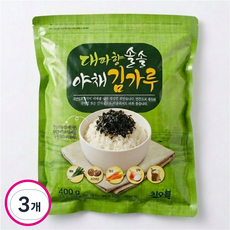 차오름 김가루/ 야채분말첨가/ 고소한김맛 과 건강한 감칠맛, 400g, 3개