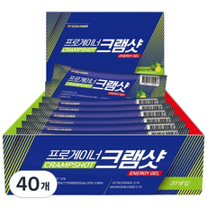 프로게이너 크램샷 깔라만시맛 파워젤 근육 긴장 쥐 완화 라이딩 러닝 마라톤 등산 에너지젤, 40개, 35g