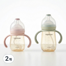 강블리라이프 하이킨더 멀티젖병, 핑크베이지, 280ml, 2개
