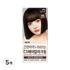 꽃을든남자 나눠쓰는 오징어 먹물 새치 염색약, N5 진한갈색, 5개