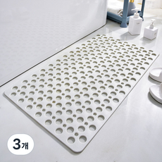 속이 빈 미끄럼 방지 패드가 있는 욕실 매트 환경 친화적인 샤워실 흡입 컵 바닥 매트 욕실 마사지 풋 매트, 3개