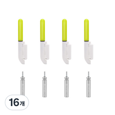 [선경] 원투 입질감지기 그린 배터리포함 어신감지 전자끝보기, 16개