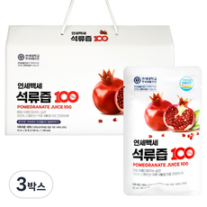 연세 생활건강 연세백세 석류즙 100 착즙 농축액 건강즙, 3박스, 2.1L