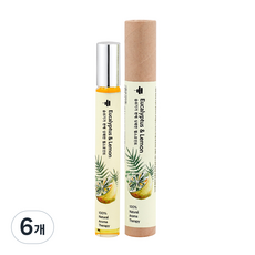 힐링팜스 레몬 유칼립투스 펄스포인트 아로마테라피, 10ml, 6개
