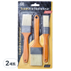 바이트 다용도 나일론 페인트 오일 브러쉬 붓 3종 세트, 2세트