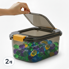 플립업 캡슐세제보관함 캡슐세제통 가루세제통, 2개, 블랙