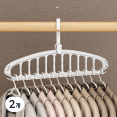유니샵 360도 회전 옷걸이 틈새 옷걸이 정리, 화이트(WHITE), 2개