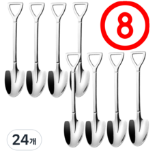 굿라이프 아이스크림 티스푼, 삼각형 티스푼, 24개, 실버