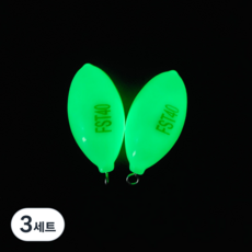 FST 야광봉돌 쭈꾸미 갑오징어 문어 물방우야광추 세트, 3세트