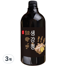 국내산 수제 생강청 1L 고농축 진한 생강원액 생강차, 3개, 1개입