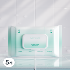 에브리원스 산책 후 10초 샤워 펫 바디 티슈 강아지 고양이 물티슈, 5개, 15개입