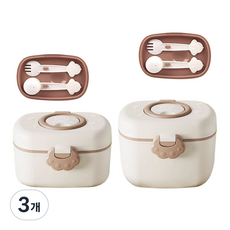 베베코지 휴대용 분유 케이스 분유통 소분통, 3개, M+L사이즈 세트(380ml+550ml)