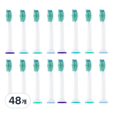 NMX 필립스 소닉케어 전동 칫솔모 호환용 칫솔 HX-3 HX-6 HX-9 시리즈, 48개, 필립스호환칫솔모