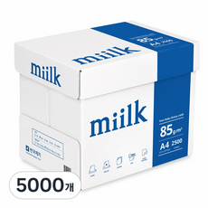 밀크 복사용지 80g, A4, 5000개