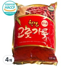 신비로 진성푸드 청결 매운 고운 고춧가루 중식용, 4개, 2.5kg