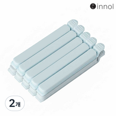 이놀 다용도 밀폐 집게 10P 과자봉지 음식봉지 집게 비닐집게, 블루 10P [BOM920], 2개