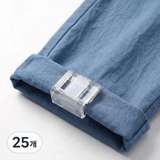 지니밸리 바지 끌림 방지 기장 줄이기 클립, 25개, 투명