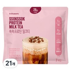 닥터엘리자베스 쏙쏙프로틴 밀크티 고단백 저당 식사대용 쉐이크, 21개, 45g