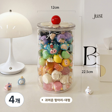 아크릴보관함 피규어보관함 블라인드박스수납함 투명수납통 굿즈보관함 피규어진열함 아크릴정리함 디스플레이케이스 투명케이스 장식품보관함 데스크수납함 소품정리함 대용량, 4개