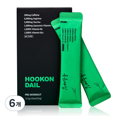 양다일 부스터 훅온다일 헬스부스터 프리워크아웃, 6개, 250g