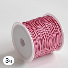 나일론 폴리 매듭실 0.8mm 팔찌 키링 스트랩 만들기, 14.인디핑크, 3개