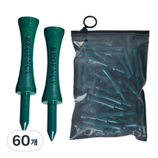 리젠시 높이조절 골프티꽂이 대나무 우드티, 그린, 60개