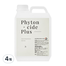 피톤치드플러스 편백수 리필형 대용량 천연 피톤치드 원액, 4개, 2L