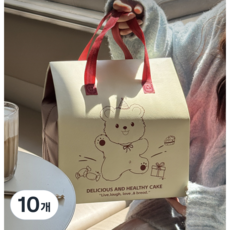 메리멜팅 케이크 보냉백 1호 2호, 10개, 아이보리