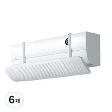 벽걸이 에어컨 윈드바이저 바람막이 가림막 무타공 걸이형 길이조절, 6개