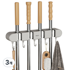 마벨인홈 고급 무타공 멀티 청소 도구걸이 후크, 그레이, 3개