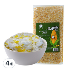 (배터짐) 녹허흑토 콘그릿츠 연변 소알 찰옥수수쌀 옥수수쌀, 4개, 1kg