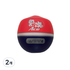 키자쿠라 흑혼 에이스 LL 벵에돔 감성돔 구멍찌, 2개, 레드 1.5호