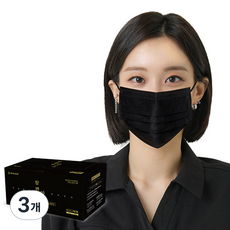 엠피가드 국산원자재 블랙마스크 대형, 50개입, 3개, 블랙
