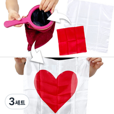 JL매직 두 실크가 하나로 완성되는 하마술세트(하트스카프세트 + 싱글마술주머니), 3세트