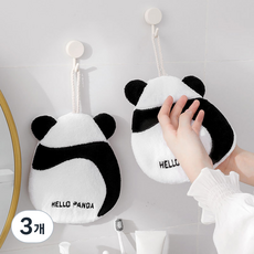 어린이집 고리수건 주방 고리수건 유아 고리수건 어린이집 고리수건 고리수건 송월타월 고리수건 주방 핸드타올 고리수건 극세사 고리수건 고리수건 어린이집수건 핸, 3개, 흑백판다손닦이타올