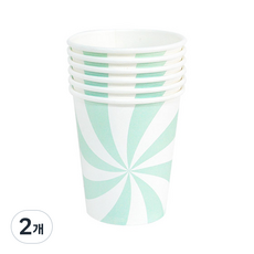 피플스파티 파티컵 240ml 롤리팝 18P, 민트, 2개, 18개