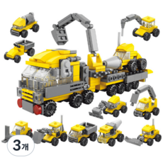 [나노킹-감성블럭] 자동차 호환블럭 10 in 1 / DN031, 3개, 중장비