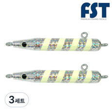 FST 대구봉메탈 홀로그램 야광 대구 봉돌 봉메탈 지그 2P, 3세트, 2개입