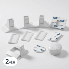 누와상회 자석 톡 안심 가드 잠금장치, 화이트, 2세트