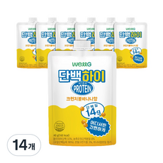 웰그린) 단백하이 크런치볼바나나향, 14개, 40g