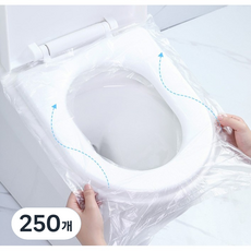 여행용 1회용 위생 방수 변기 시트 커버, 비닐형, 250개