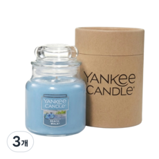 양키캔들 자캔들(스몰 선물용팩), 비치워크, 104g, 3개