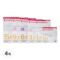 더블하트 소프트터치 모유실감 젖꼭지, M(3개월 이상), 4개