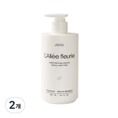 에이델 탈모 완화 기능성 손상모 퍼퓸 비건 트리트먼트 라레 플뢰르, 2개, 500ml