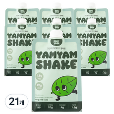 데일리얌 단백질 쉐이크 얌얌쉐이크 말차맛 1BOX 7개입, 21개, 40g