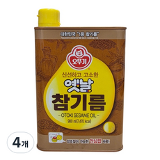 오뚜기 옛날 참기름, 4개, 900ml