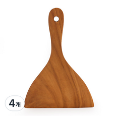 디에이트 통원목 % 티크 우드 계란말이 뒤집개 (대), 4개