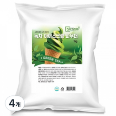 소프트베라 소프트아이스크림 녹차 파우더, 4개, 1kg