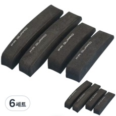 데이모노 충격 흡수 자동차 문콕 방지 도어가드 4P, 블랙, 6세트