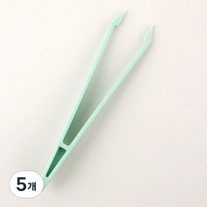 마카롱 플라스틱 핀셋 8cm 쪽집게 트위저 파스텔 네일파츠 쌍꺼풀테이프 작은 뾰족한, 마카롱플라스틱핀셋8cm 민트, 5개